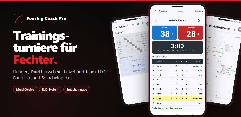 Fencing Coach Pro — Vorschau im Google Play Store